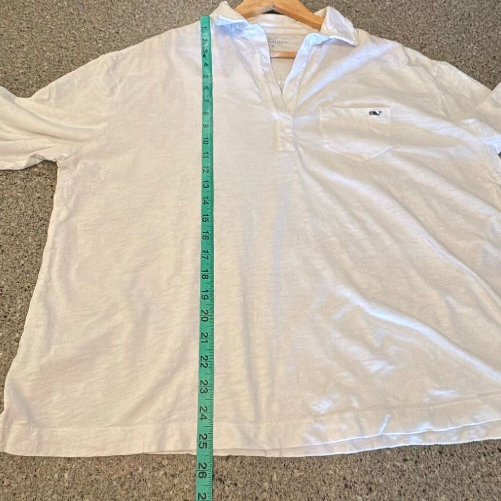 Vineyard Vines White Cotton Popover Top | Whale Logo | Size XL | Coastal Classic - Picture 7 of 9